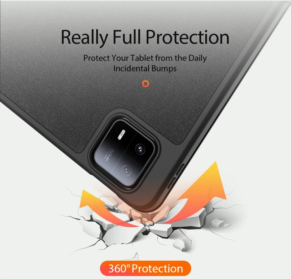 Dux Ducis Domo Xiaomi Pad 6 Max Hoes Tri-Fold Book Case Zwart afbeelding 7