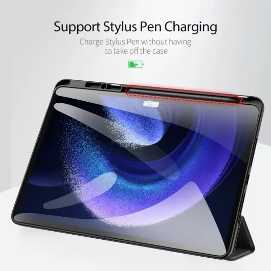 Dux Ducis Domo Xiaomi Pad 6 Max Hoes Tri-Fold Book Case Zwart afbeelding 2