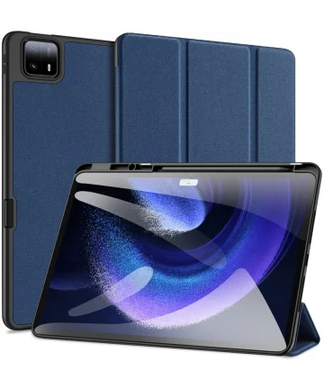 Dux Ducis Domo Xiaomi Pad 6 Max Hoes Tri-Fold Book Case Blauw Hoesjes