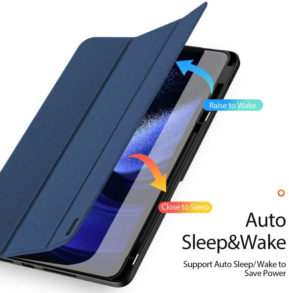 Dux Ducis Domo Xiaomi Pad 6 Max Hoes Tri-Fold Book Case Blauw afbeelding 5