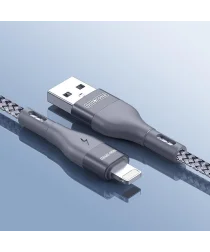 Duzzona 2.4A USB-A naar Lightning 1 Meter Grijs
