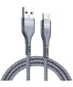 Duzzona A8 USB naar USB-C Gevlochten Kabel 12W 1M Grijs