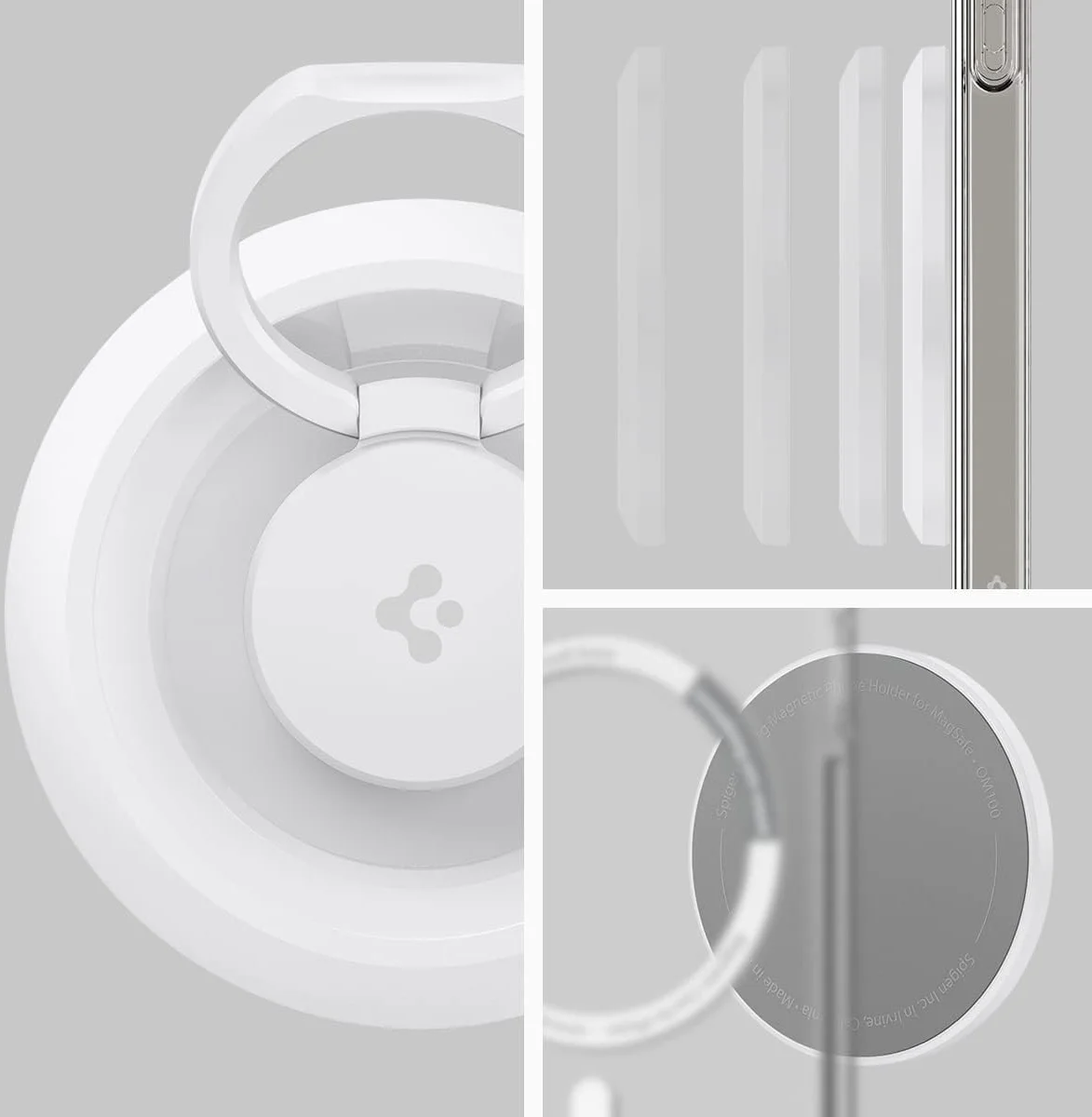 Spigen O-Mag Magnetische MagSafe Vinger Ring Houder Standaard Wit afbeelding 7