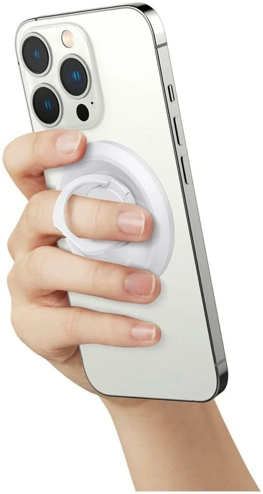 Spigen O-Mag Magnetische MagSafe Vinger Ring Houder Standaard Wit afbeelding 9