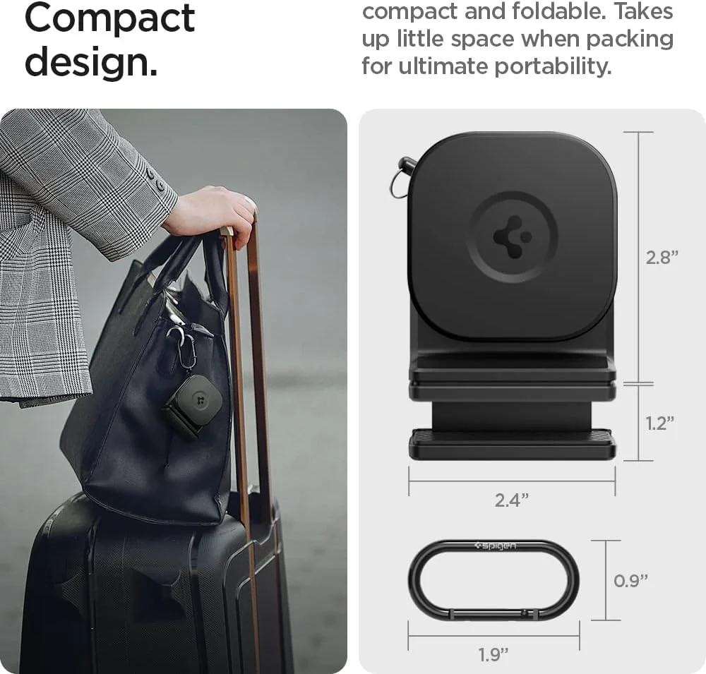 Spigen OneTap MagFit MagSafe Telefoonhouder Vliegtuig / Tafel Zwart afbeelding 6