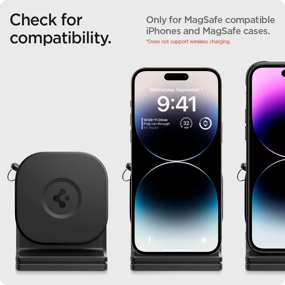 Spigen OneTap MagFit MagSafe Telefoonhouder Vliegtuig / Tafel Zwart afbeelding 8