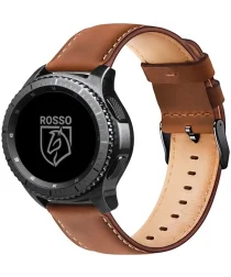 Rosso Deluxe Universeel Smartwatch/Horloge Bandje 18MM Echt Leer Bruin