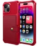 Apple iPhone 15 3 in 1 Back Cover Portemonnee Hoesje Rood