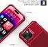 Apple iPhone 15 3 in 1 Back Cover Portemonnee Hoesje Rood afbeelding 6