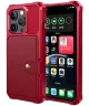 Apple iPhone 15 Pro 3 in 1 Back Cover Portemonnee Hoesje Rood