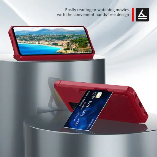 Samsung Galaxy A53 3 in 1 Back Cover Portemonnee Hoesje Rood afbeelding 4