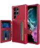 Samsung Galaxy S23 Ultra 3 in 1 Back Cover Portemonnee Hoesje Rood