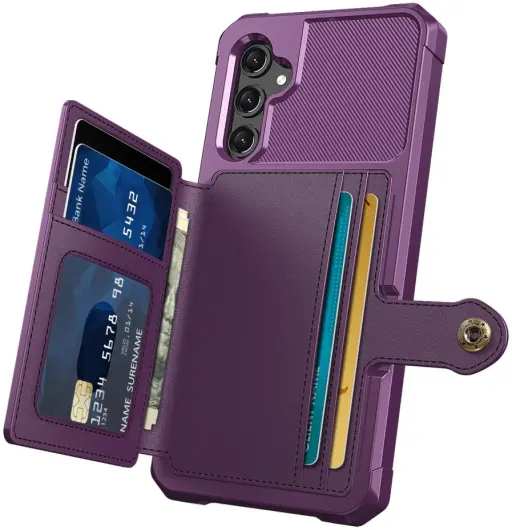Samsung Galaxy A25 3 in 1 Back Cover Portemonnee Hoesje Paars afbeelding 7