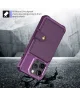 Apple iPhone 15 Pro 3 in 1 Back Cover Portemonnee Hoesje Paars