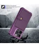 Apple iPhone 15 Pro Max 3 in 1 Back Cover Portemonnee Hoesje Paars