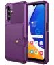 Samsung Galaxy A14 3 in 1 Back Cover Portemonnee Hoesje Paars