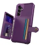 Samsung Galaxy A34 3 in 1 Back Cover Portemonnee Hoesje Paars