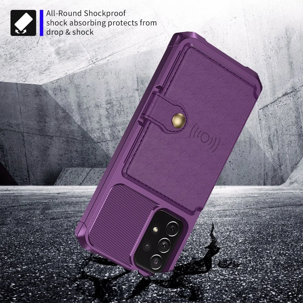 Samsung Galaxy A53 3 in 1 Back Cover Portemonnee Hoesje Paars afbeelding 6