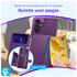 Samsung Galaxy A54 3 in 1 Back Cover Portemonnee Hoesje Paars afbeelding 2