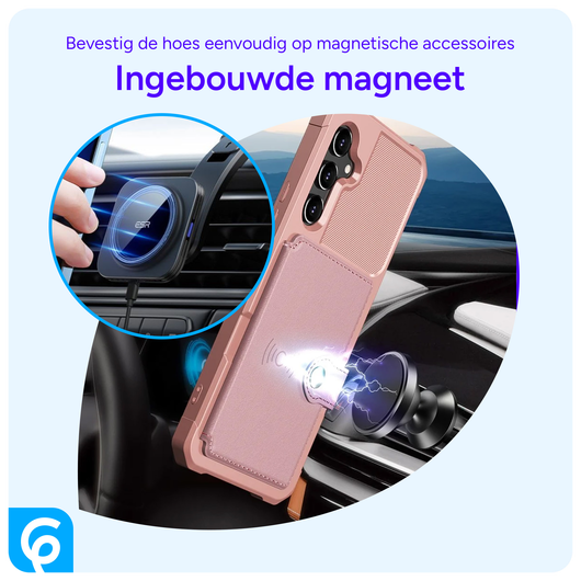 Samsung Galaxy A54 3 in 1 Back Cover Portemonnee Hoesje Roze afbeelding 6