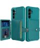 Samsung Galaxy S23 FE 3 in 1 Back Cover Portemonnee Hoesje Groen Blauw
