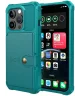 Apple iPhone 15 Pro 3 in 1 Back Cover Portemonnee Hoesje Blauw