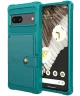Google Pixel 7 3 in 1 Back Cover Portemonnee Hoesje Groen Blauw