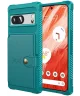 Google Pixel 8 3 in 1 Back Cover Portemonnee Hoesje Groen Blauw