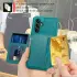 Samsung Galaxy A34 3 in 1 Back Cover Portemonnee Hoesje Groen Blauw afbeelding 5