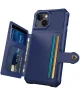 Apple iPhone 15 3 in 1 Back Cover Portemonnee Hoesje Donkerblauw