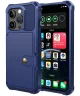 Apple iPhone 15 Pro Max 3 in 1 Back Cover Portemonnee Hoesje Blue