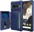 Google Pixel 7 Pro 3 in 1 Back Cover Portemonnee Hoesje Donkerblauw afbeelding 1