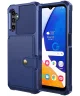 Samsung Galaxy A14 3 in 1 Back Cover Portemonnee Hoesje Donkerblauw