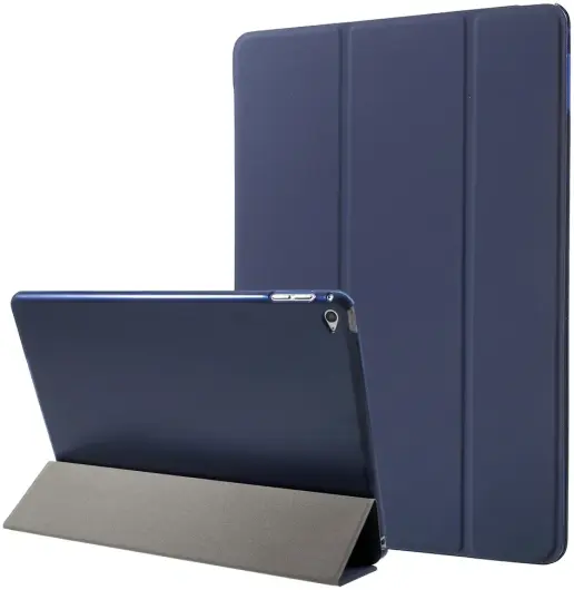 Apple iPad 9.7 2017 / 2018 / Air (2) Hoes Tri-Fold Book Case Blauw afbeelding 1