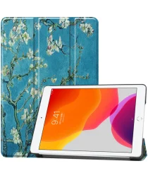 Apple iPad 10.2 (2021/2020/2019) Hoes Tri-Fold Book Case Bloesem