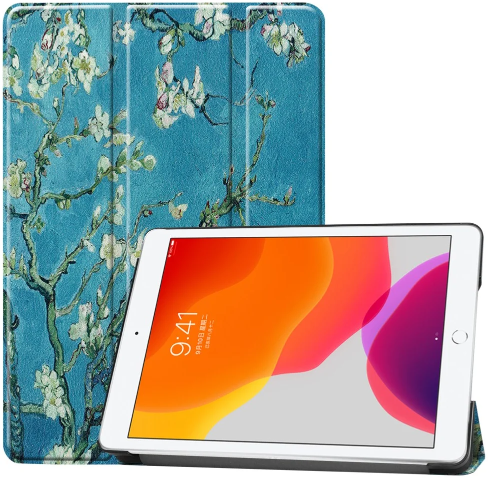 Apple iPad 10.2 (2021/2020/2019) Hoes Tri-Fold Book Case Blossom afbeelding 1