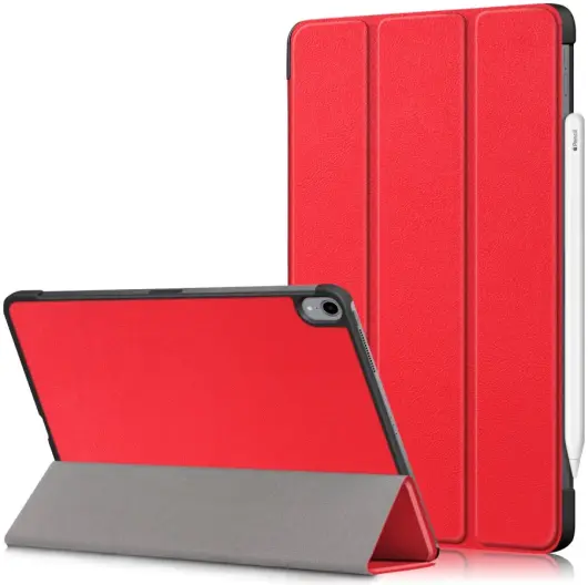 Apple iPad Air 10.9 (2020 / 2022) Hoes Tri-Fold Book Case Rood afbeelding 1