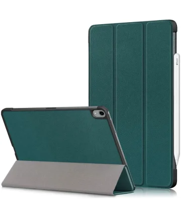 Apple iPad Air 10.9 (2020 / 2022) Hoes Tri-Fold Book Case Groen Hoesjes