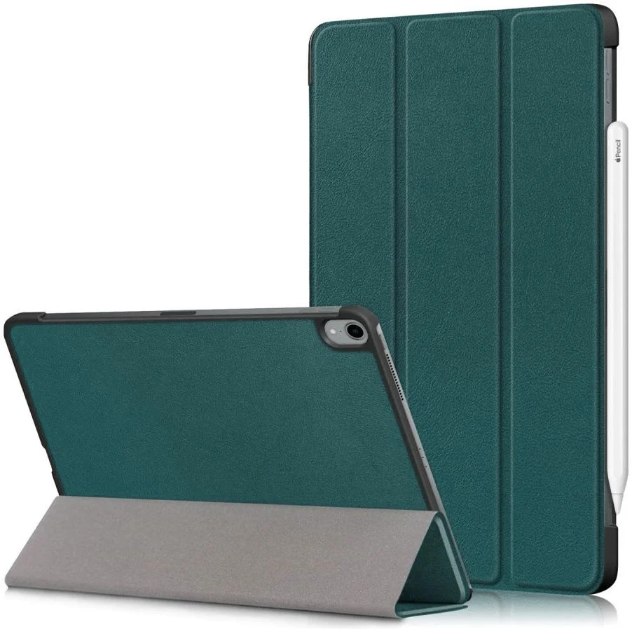 Apple iPad Air 10.9 (2020 / 2022) Hoes Tri-Fold Book Case Groen afbeelding 1