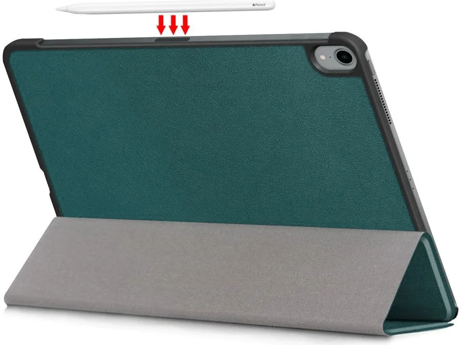 Apple iPad Air 10.9 (2020 / 2022) Hoes Tri-Fold Book Case Groen afbeelding 2