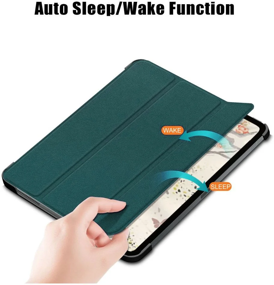 Apple iPad Air 10.9 (2020 / 2022) Hoes Tri-Fold Book Case Groen afbeelding 6