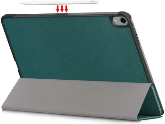 Apple iPad Air 10.9 (2020 / 2022) Hoes Tri-Fold Book Case Groen afbeelding 2