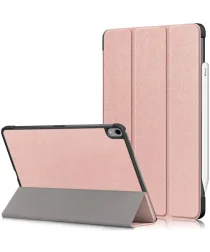 Apple iPad Air 10.9 (2020 / 2022) Hoes Tri-Fold Book Case Roze Goud