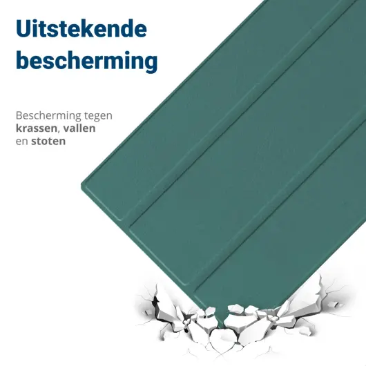 iPad Pro 12.9 Hoes Tri-Fold Book Case met Standaard Groen afbeelding 2