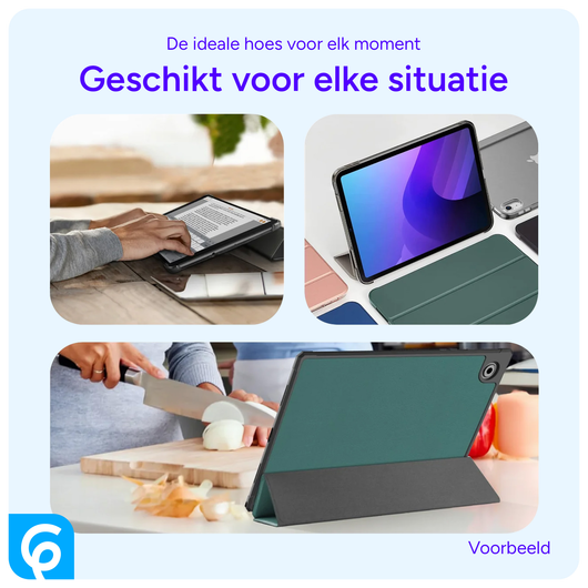 Apple iPad 11 (2025) / 10.9 (2022) Hoes Tri-Fold Book Case Groen afbeelding 5