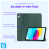 Apple iPad 11 (2025) / 10.9 (2022) Hoes Tri-Fold Book Case Groen afbeelding 3