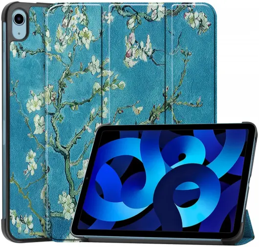 Apple iPad 11 (2025) / 10.9 (2022) Hoes Tri-Fold Book Case Blossom Print afbeelding 1