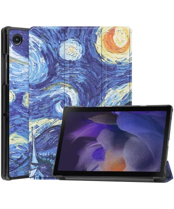 Samsung Galaxy Tab A8 Hoes Tri-Fold Book Case Sterrennacht Hoesjes