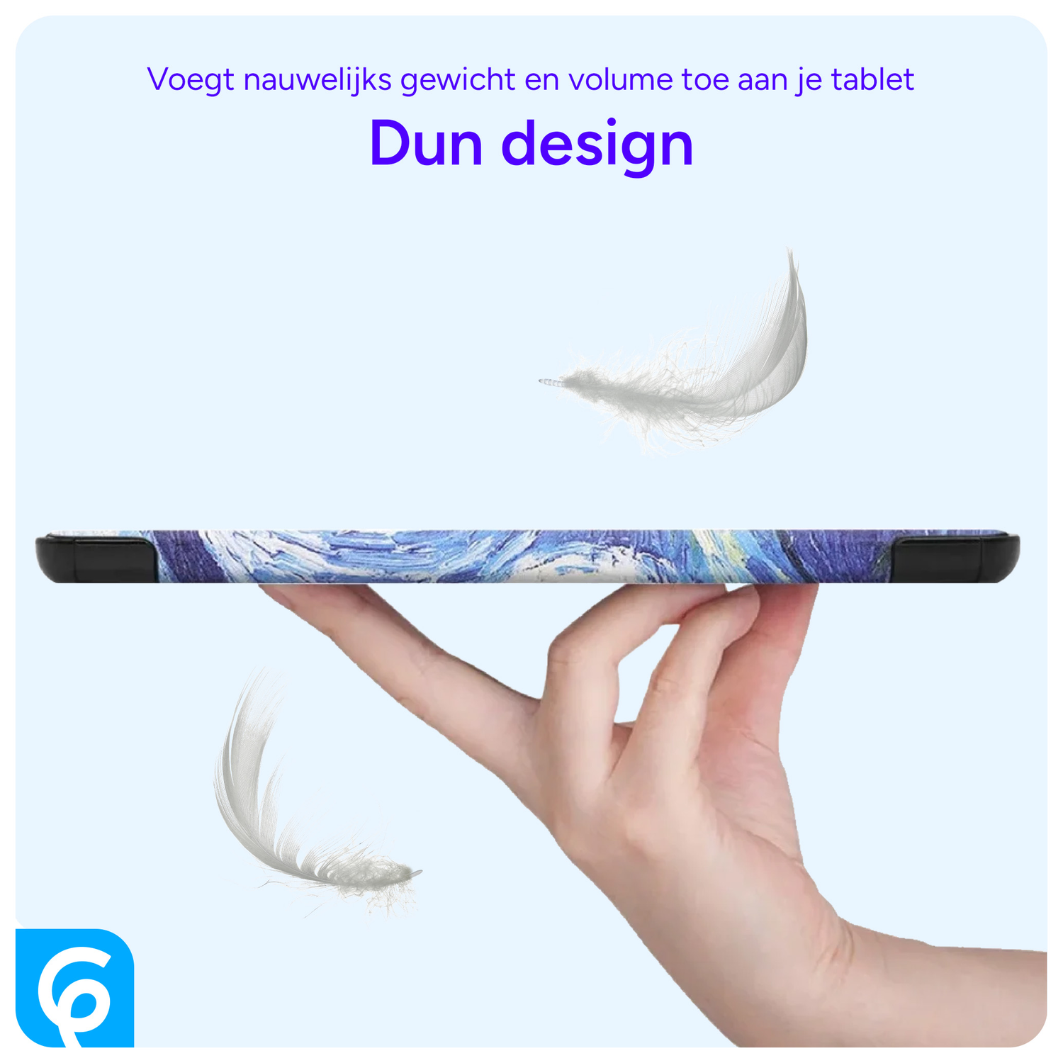 Samsung Galaxy Tab A8 Hoes Tri-Fold Book Case Sterrennacht afbeelding 7