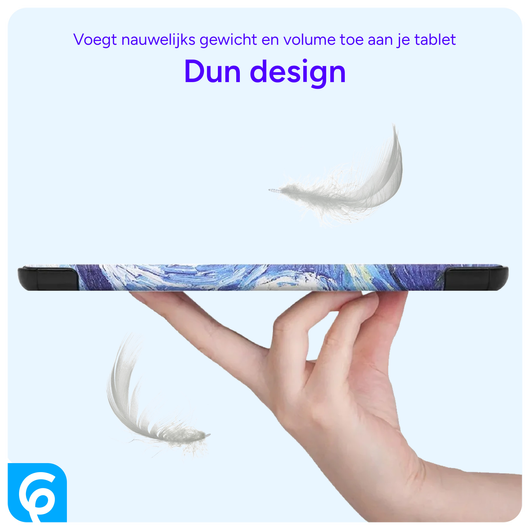 Samsung Galaxy Tab A8 Hoes Tri-Fold Book Case Sterrennacht afbeelding 7
